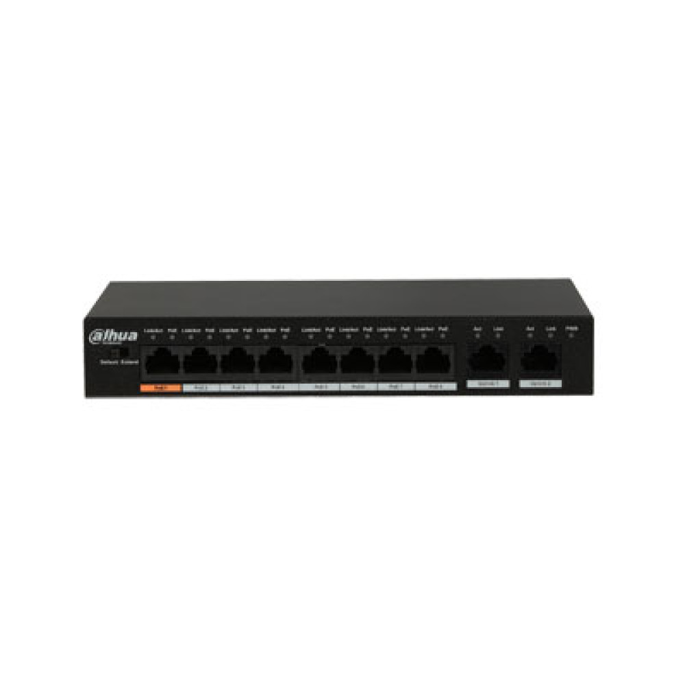 Switch|DAHUA|PFS3010-8ET-96-V2|Desktop/pedestal|PoE ports 8|96 Watts|DH-PFS3010-8ET-96-V2